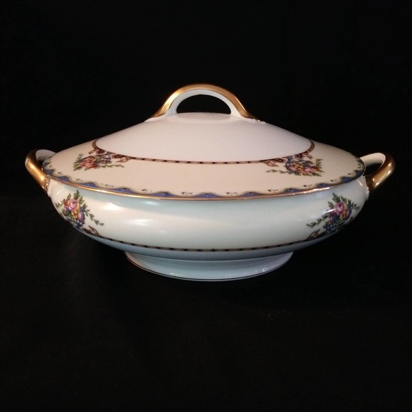 Antique Replacement China 1920s Noritake Round Covered Vegetable Bowl in Mariana - Picture 11 of 15